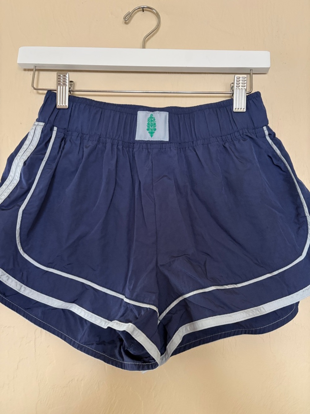 Free People Movement Navy Varsity Blues Shorts. Excellent Condition! - Picture 3 of 6